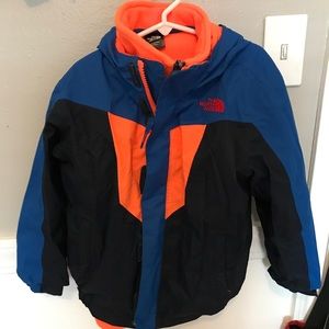 North Face Boys 2 piece jacket, size 6